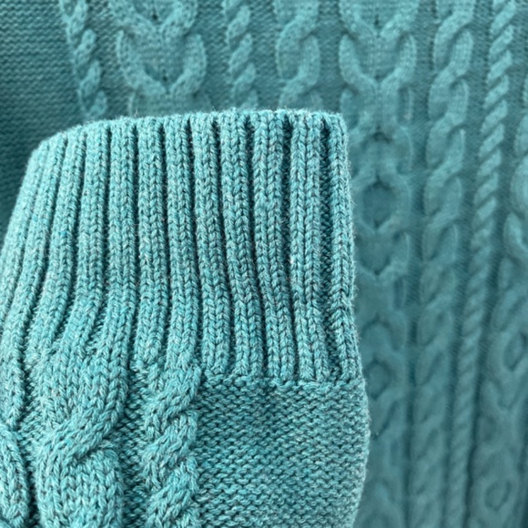 L.L.bean Women's Double L Cable Sweater Zip Cardigan size XL - Picture 7 of 7